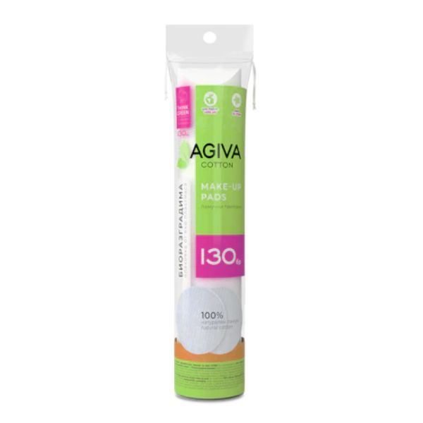 Тампони за почистване на грим Agiva Cotton130бр
