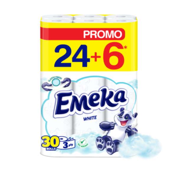 Тоалетна хартия Емека White 30бр