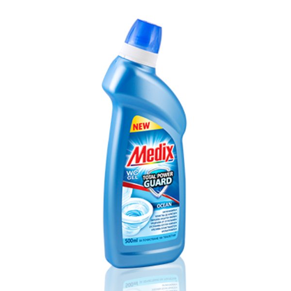 Препарат за тоалетна Medix WC Gel Total Power Ocean