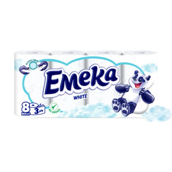 Тоалетна хартия Емека White 8бр